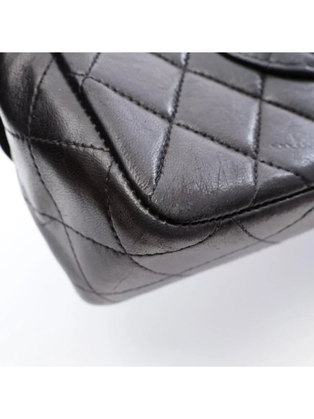 Chanel Handbag Quilted Parent Child Bag Black Lambskin
